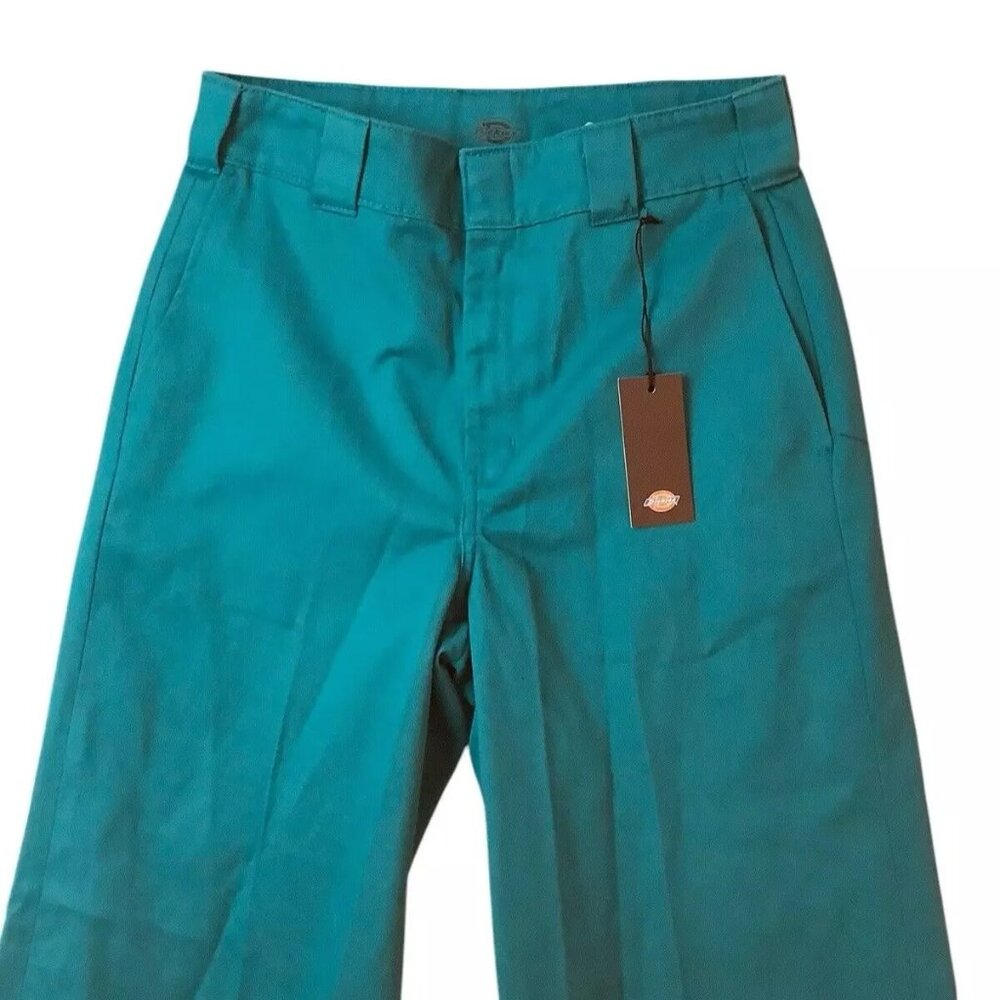 Dickies Women's Aqua Wide Leg Jeans - Picture 3 of 11